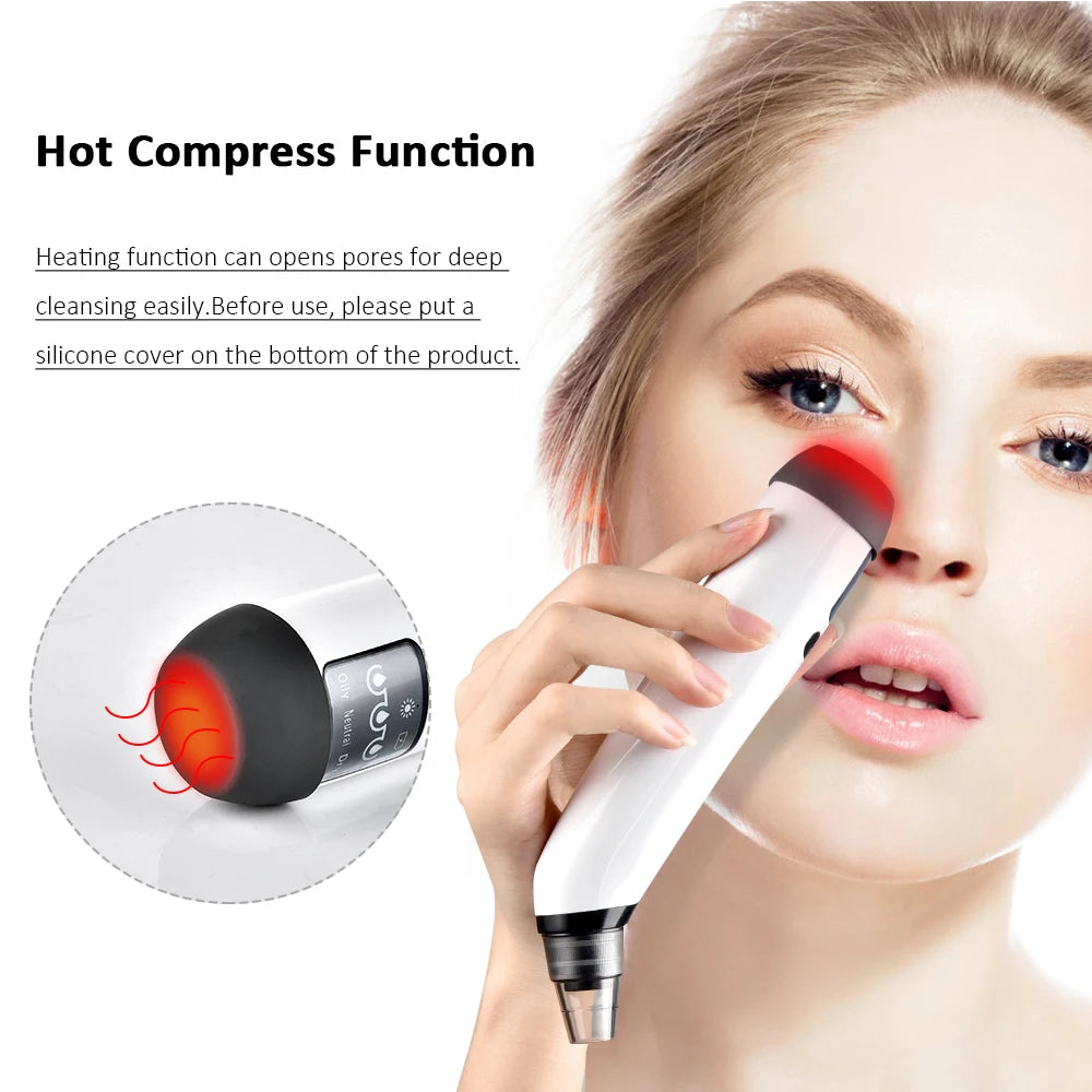 Blackhead Remover Electric Facial Cleansing Pore Vacuum Cleaner Ance Remover Pimple Face Cleaner Skin Scrubber Black Head Vacuum