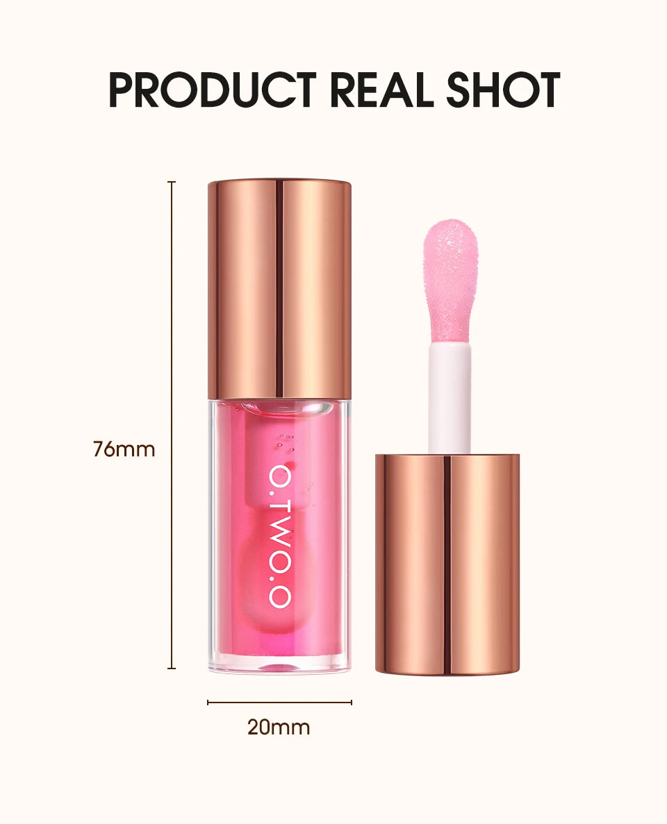 Lip Oil Gloss Plumper Moisturizing Non Sticky Shine Glitter Primer