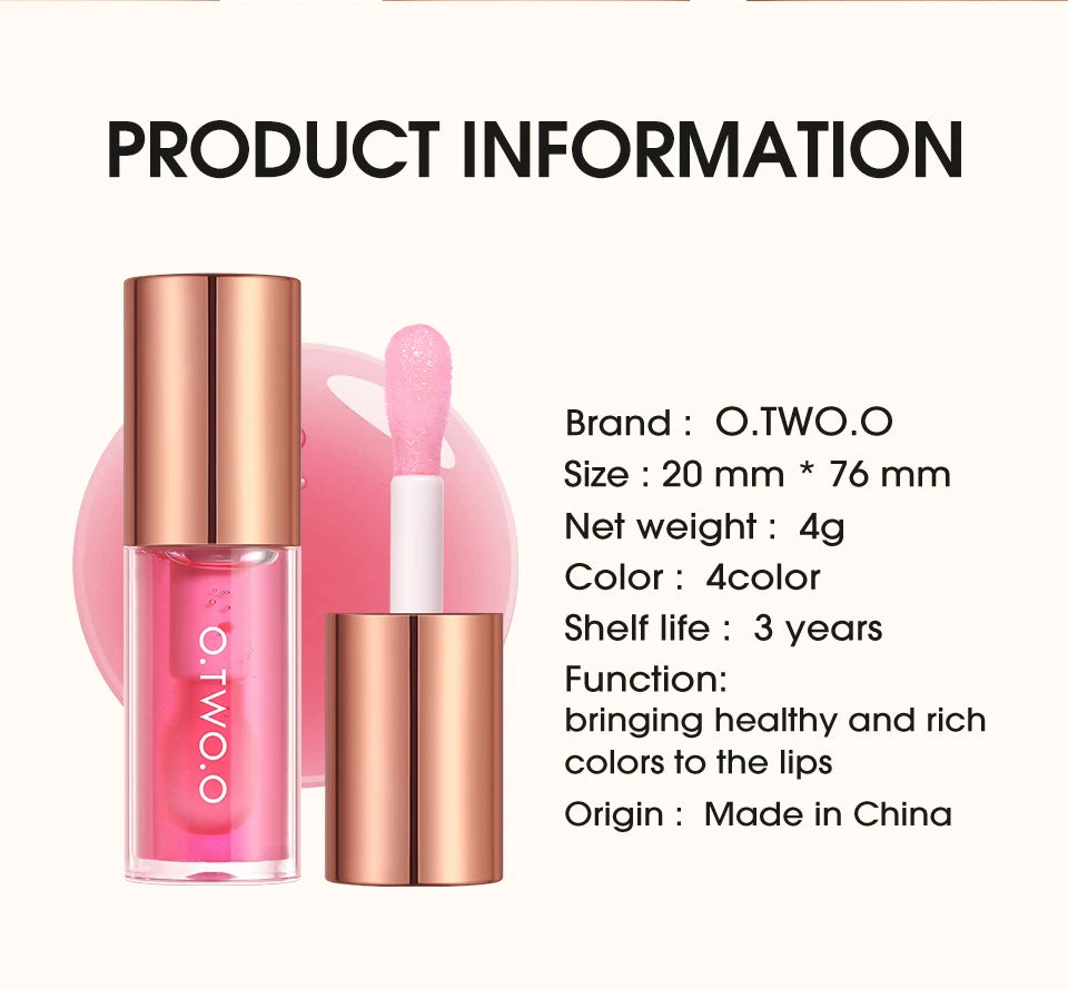 Lip Oil Gloss Plumper Moisturizing Non Sticky Shine Glitter Primer