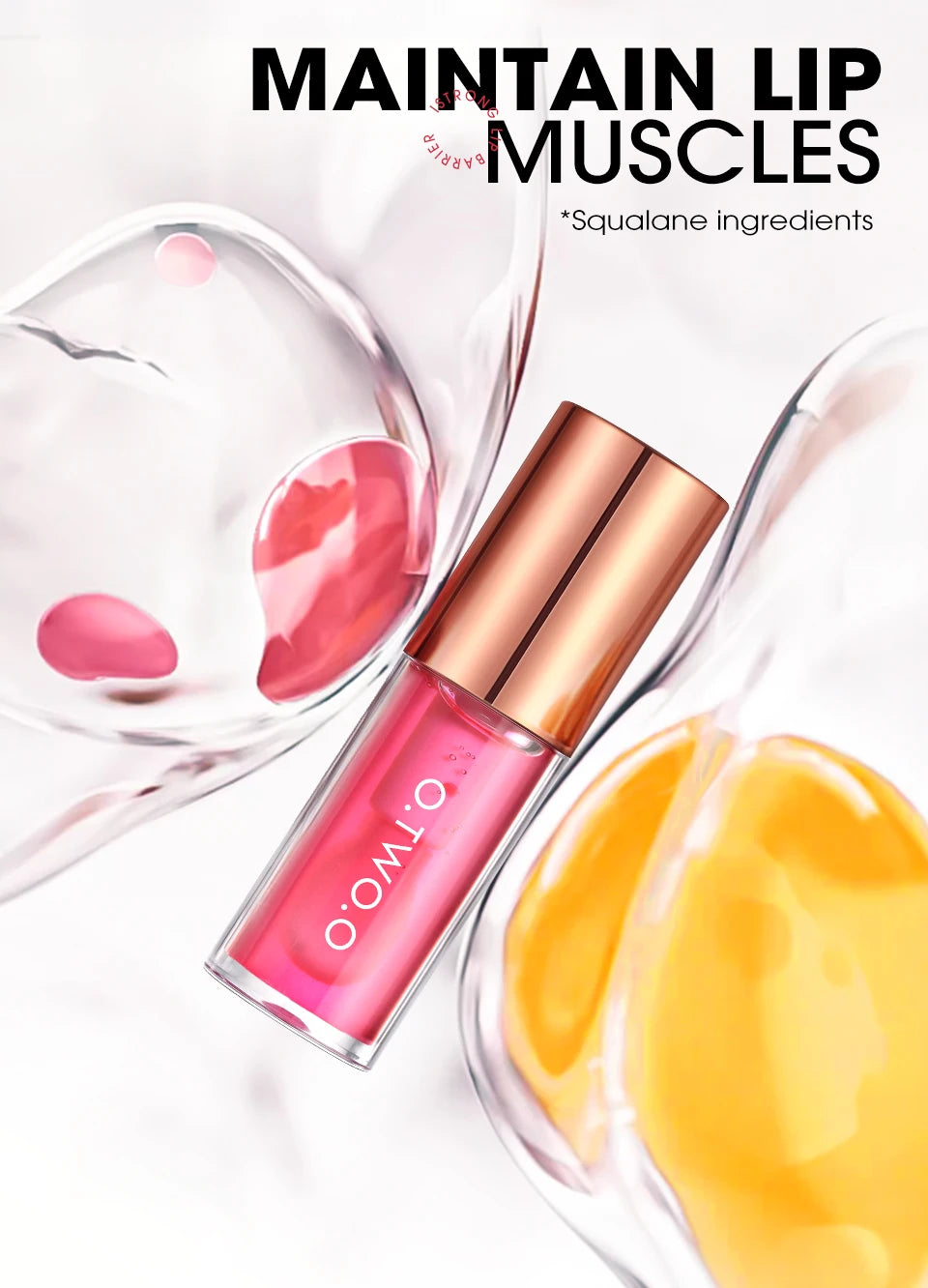 Lip Oil Gloss Plumper Moisturizing Non Sticky Shine Glitter Primer