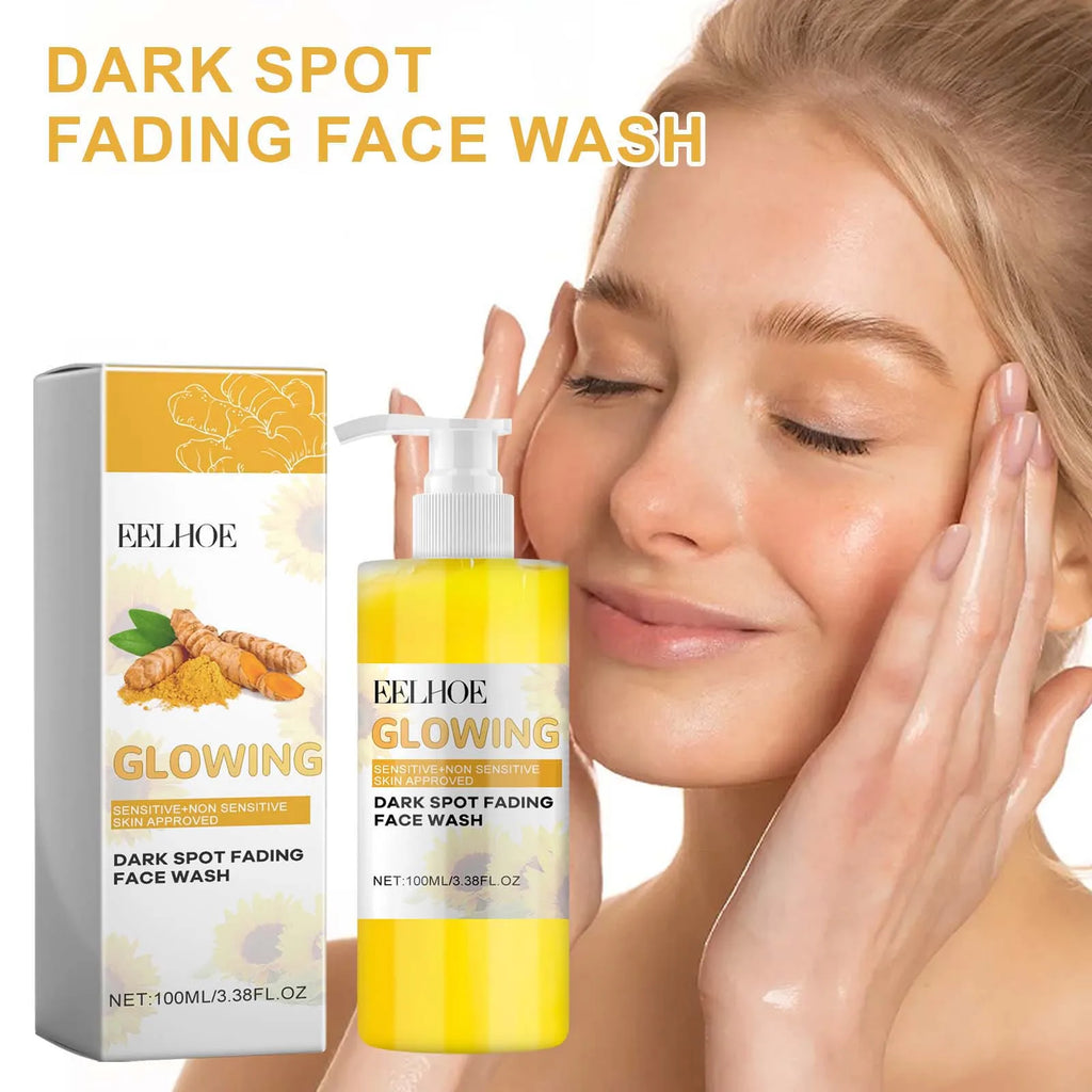 Turmeric Brightening Cleanser Deep Cleansing Makeup Remover Refreshing Non-Tightening Facial Wash Natural Skincare Formula