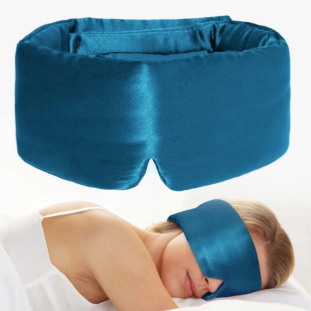 Adjustable Silk Sleep Mask for Side Sleeper,Eye Mask Sleeping for Women Men 100% Pure Mulberry Silk,Silk Eye Cover for Sleeping
