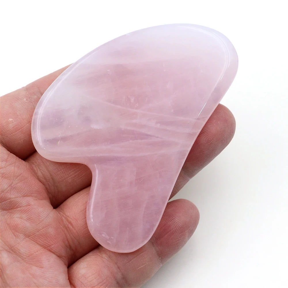 Natural Rose Quartz Gua Sha Massage Board Face Massager Scrapers Tool for Face Neck Back Body SPA Physical Therapy Guasha Tools