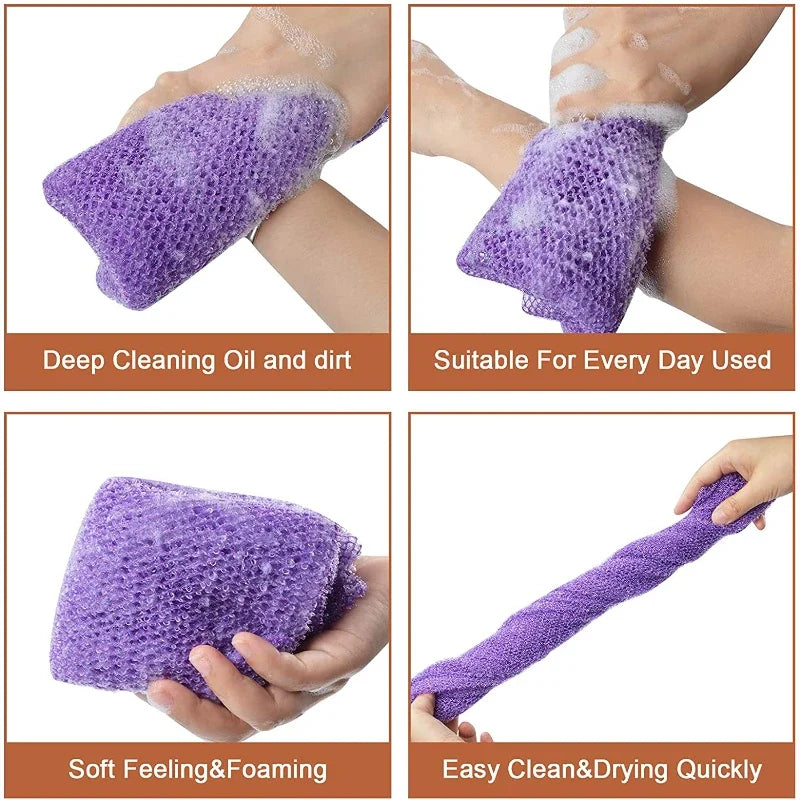 1Pcs African Net Sponge Exfoliating Body Net Scrubbing Wash Washcloth Bathing Sponge Shower Cleaning Tools