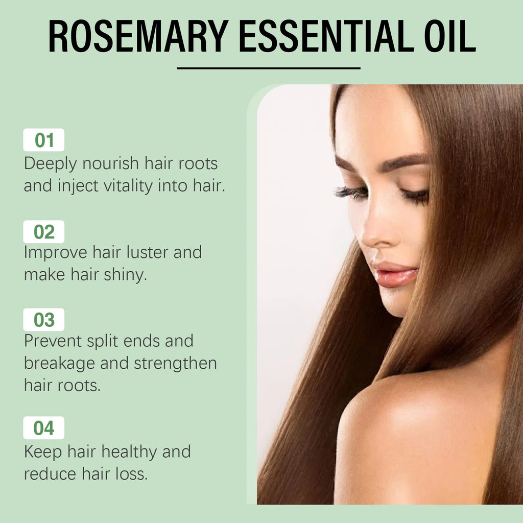 Rosemary Serum For Hair Growth Anti Loss Strengthening Smooth Hair Thicken Scalp Nourishing Repair Hair Regrowth Essential Oil