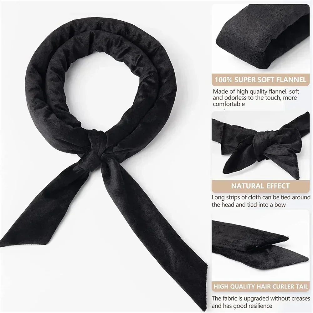 Heatless Curling Rod Headband Satin Bonnet Soft Hair Curler No Heat Hair Rollers Curlers Lazy Curls Sleeping Cap Styling Tools