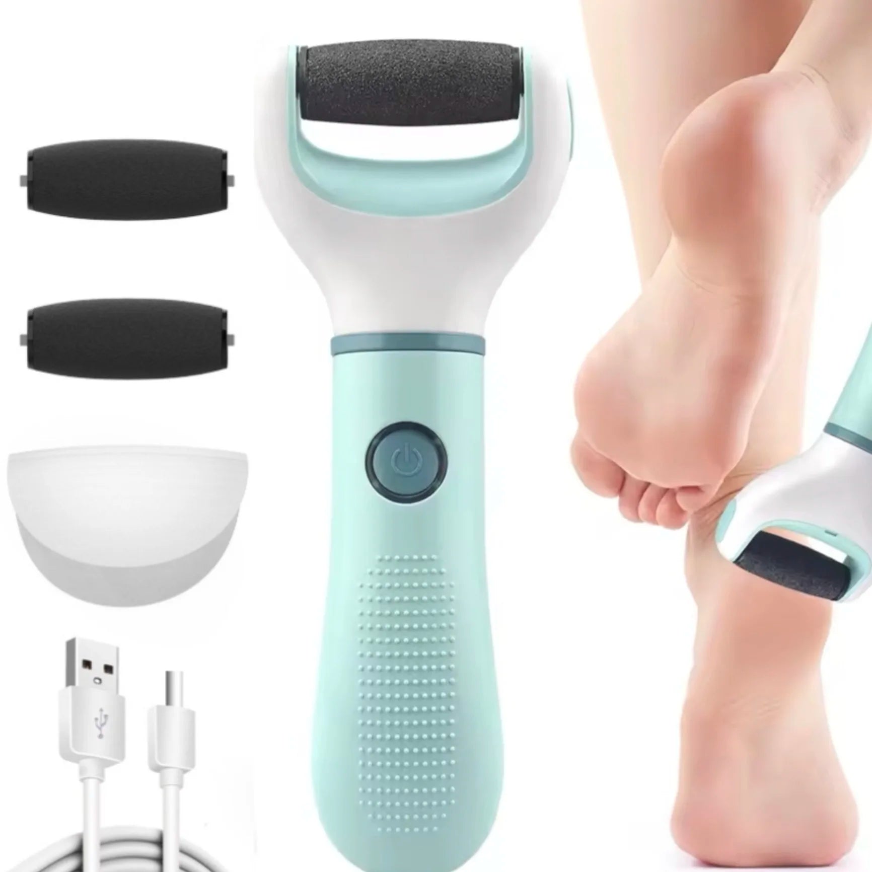 Electric Foot Callus Remover Kit, Rechargeable Waterproof Foot Scrubber File, Professional Pedicure Tools kit Feet Care for Dead