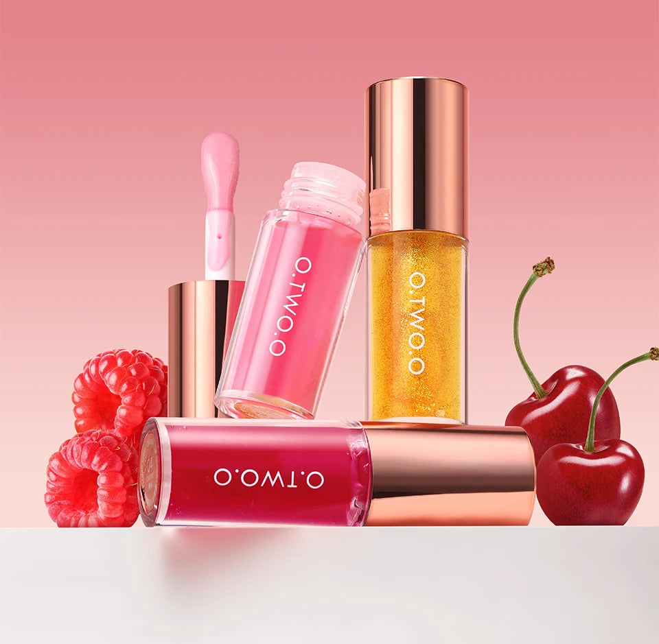 Lip Oil Gloss Plumper Moisturizing Non Sticky Shine Glitter Primer