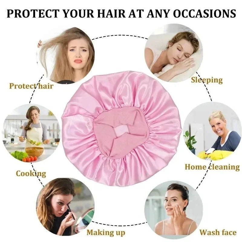 Heatless Curling Rod Headband Satin Bonnet Soft Hair Curler No Heat Hair Rollers Curlers Lazy Curls Sleeping Cap Styling Tools