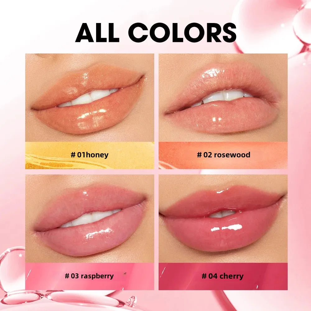 Lip Oil Gloss Plumper Moisturizing Non Sticky Shine Glitter Primer